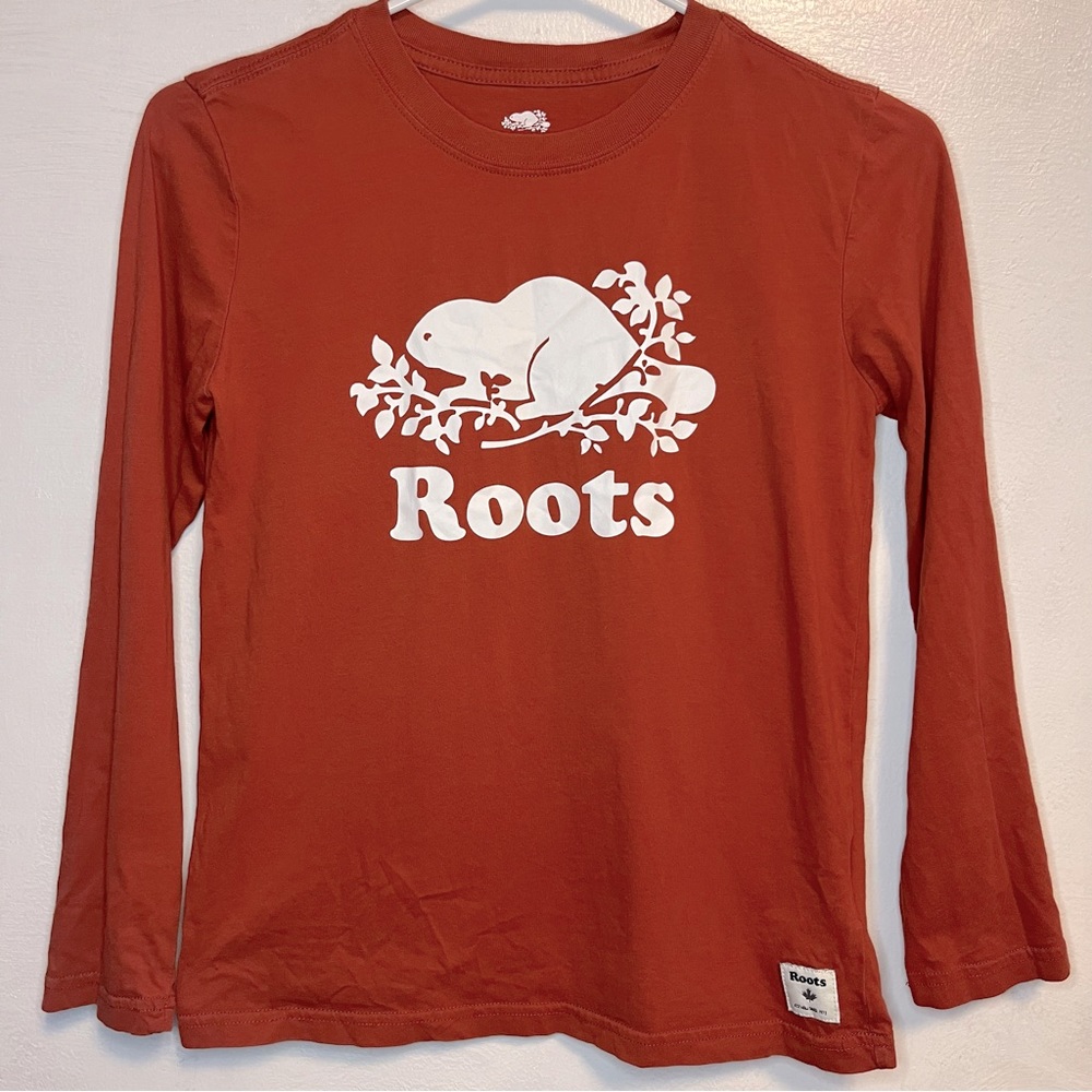 Roots Orange Long Sleeve Cooper Organic Cotton Shirt